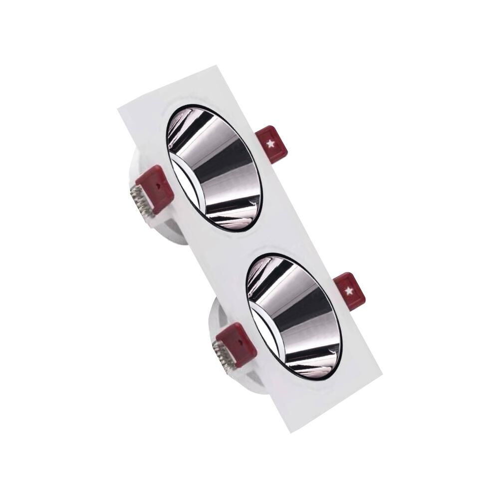ACK Beyaz Kasa - Platin Silver (172x92) mm Aliminyum Pc Spot Armatür AH03-07330