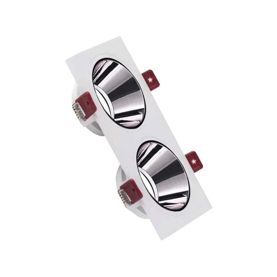 ACK Beyaz Kasa - Platin Silver (172x92) mm Aliminyum Pc Spot Armatür AH03-07330