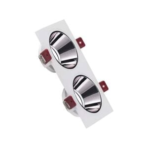 ACK Beyaz Kasa - Platin Silver (172x92) mm Aliminyum Pc Spot Armatür AH03-07330