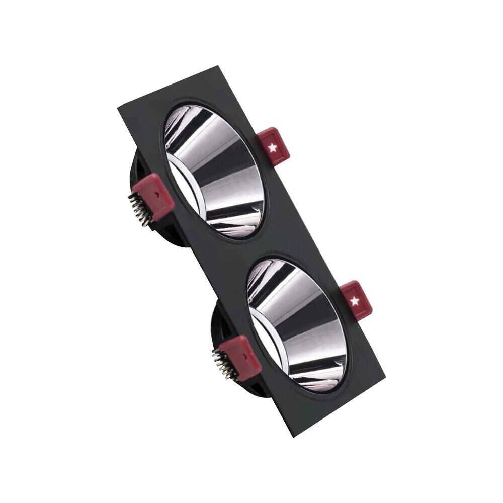 ACK Siyah Kasa - Platin Silver (172x92) mm Aliminyum Pc Spot Armatür AH03-07331