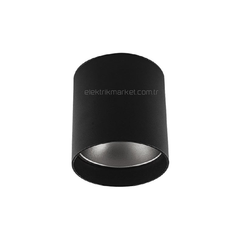 Cata Foça Sıva Üstü Dekoratif Armatürü Siyah Platin CT-5421