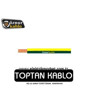 Öznur 6 mm NYAF Kablo-Sarı-Yeşil