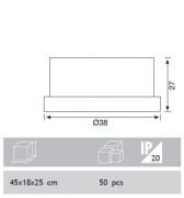 Jupiter 6500K Beyaz Işık Aliminyum LED Spot LS968 AL865