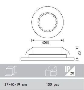 Jupiter 3000K Gün Işığı Sabit Led Spot  LW966