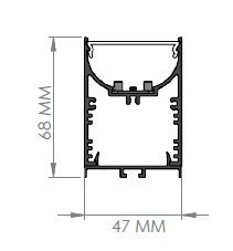 Darklight 47 56W 2000 mm Linear Düz Difüzör DL4768 2000