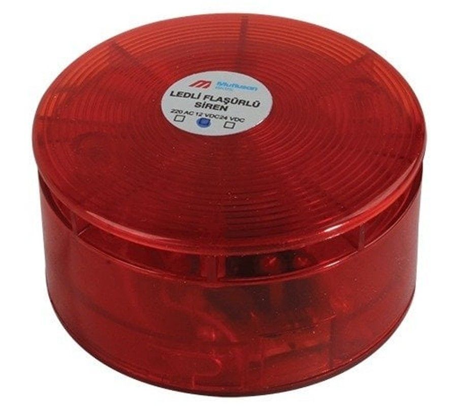 Mutlusan Ledli Flaşörlü Elektronik Siren 24V (75Db) - 102 111 000024