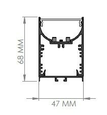 Darklight 47 72W 2530 mm Linear Düz Difüzör DL4768 2500