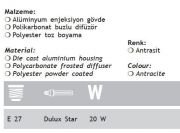 Jupiter E27 Duy Bahçe Aplik JW929
