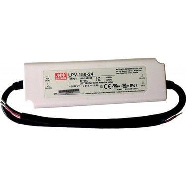 MEANWELL- LPV-150-24 	24VDC 6.3Amp IP67  Led Sürücü - Güç kaynağı