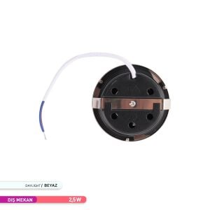 ACK 2,5W 6500K Sıva Altı LED Spot Armatür Siyah AH07 01230