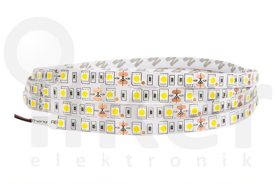 Fio Led Eko Serisi 5050 SMD Şerit Led 12 VDC İç Mekan 5 Mt. Sıcak Beyaz Işık FSFE.5050.3020.6012