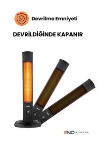 End Kule Tipi Mikatronik Dik Isıtıcı 2000w Termostatlı 6070-C