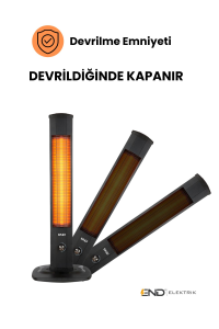 End Kule Tipi Mikatronik Dik Isıtıcı 2000w Termostatlı 6070-C