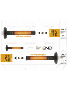 End Kule Tipi Mikatronik Dik Isıtıcı 2000w Termostatlı 6070-C