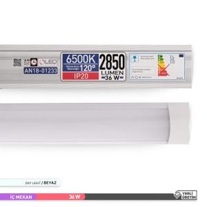 ACK 36W 6500K 120,5 cm Venüs LED Bant Armatür AN18-01233