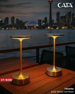Cata Toronto Gold Renk Şarjlı Masa Lambası CT-8438G