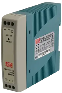 MEANWELL- MDR-010-05 	5Vdc 2.0Amp DIN Rail  Ray Montaj