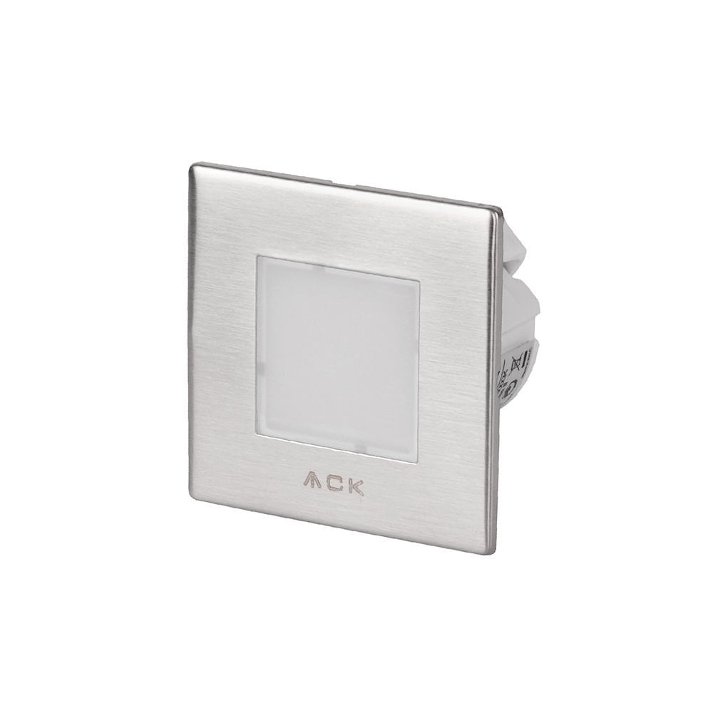 ACK LED 1,5W Mavi Işık 7,75 cm x 7,75 cm x 5,3 cm Merdiven-Duvar Armatürü AH07-00964