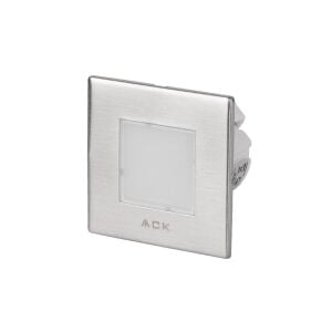 ACK LED 1,5W Mavi Işık 7,75 cm x 7,75 cm x 5,3 cm Merdiven-Duvar Armatürü AH07-00964