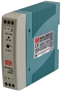 MEANWELL- MDR-020-15 	15Vdc 1.34Amp DIN Rail