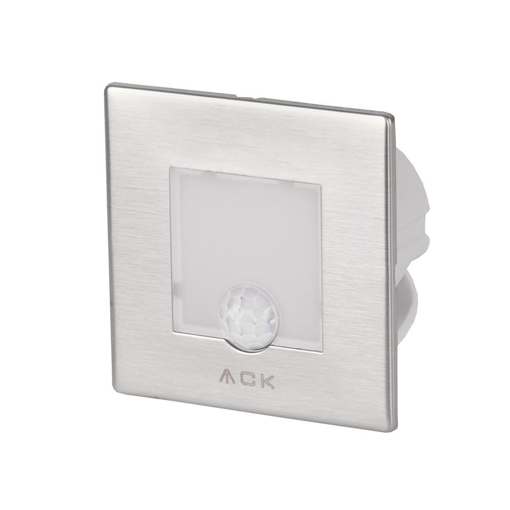 ACK Sensörlü LED 0,84W Mavi Işık 7,75 cm x 7,75 cm x 5,3 Merdiven-Duvar Armatürü AH07-00864