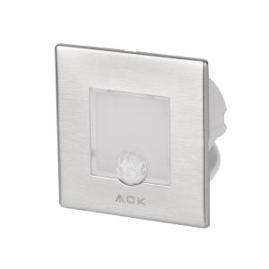 ACK Sensörlü LED 0,84W Mavi Işık 7,75 cm x 7,75 cm x 5,3 Merdiven-Duvar Armatürü AH07-00864