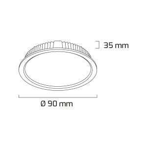 Goya Sıva Altı Dim Edilebilir Led Panel Armatür GY 1773 7Watt - 6500K Beyaz Işık