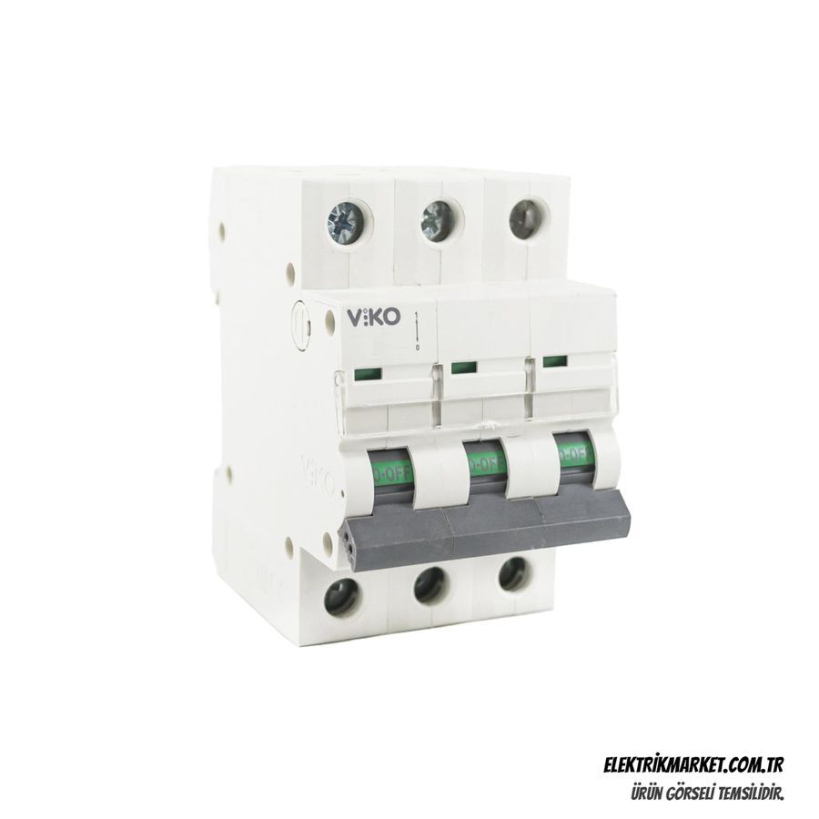 Viko 3 Kutuplu C 3x63A Otomatik Sigorta 4VTB-3C63