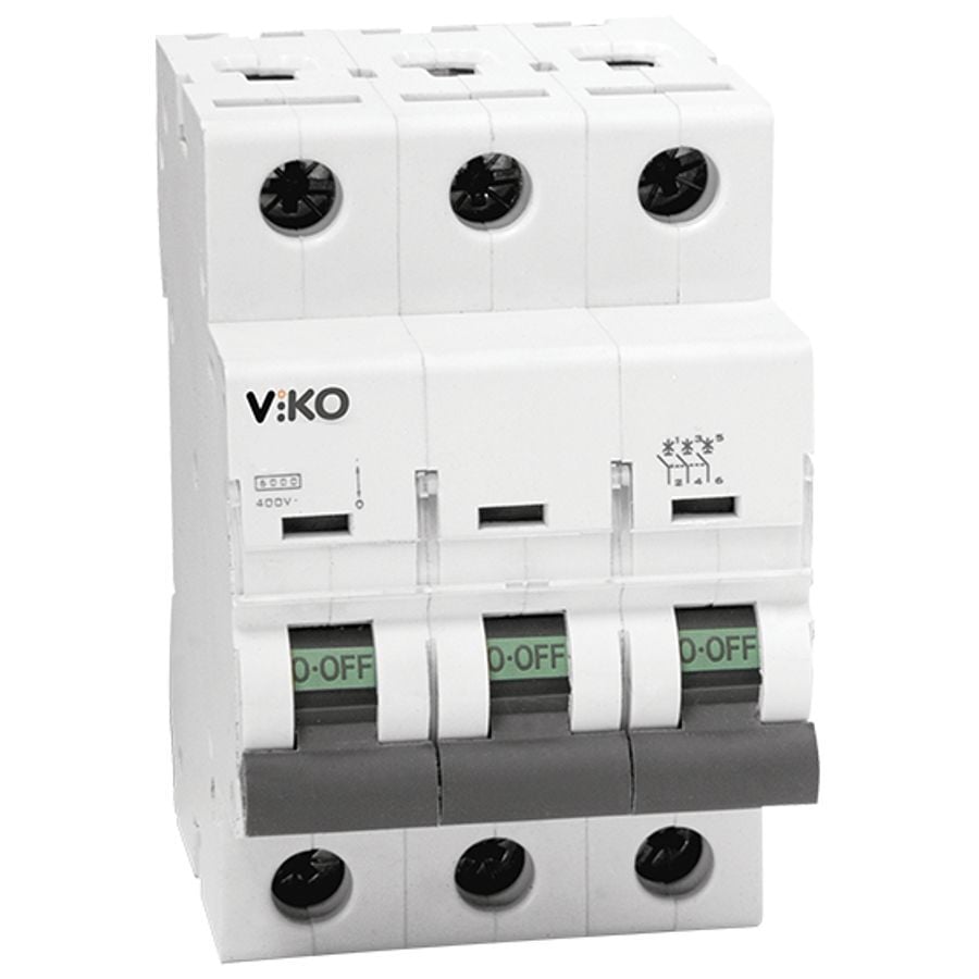 Viko 3 Kutuplu C 3x32A Trifaze Otomatik Sigorta 4VTB-3B32