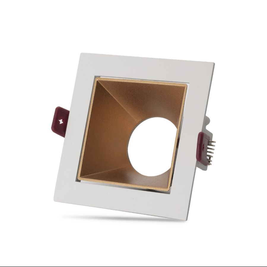 Noas Ural Beyaz-Gold Kare Dekoratif Boş Kasa YL60 3112