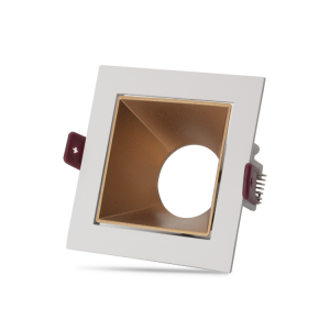 Noas Ural Beyaz-Gold Kare Dekoratif Boş Kasa YL60 3112