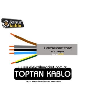 Öznur Kablo 5x2,5 mm NYM (Antigron) 1 Metre