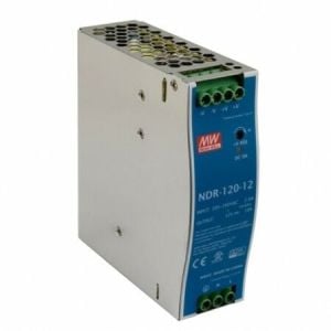 MEANWELL- NDR-120-12 	12Vdc 10.0Amp DIN Rail  Ray Montaj
