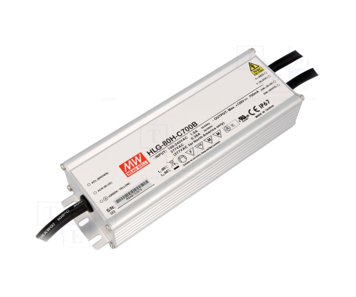MEANWELL- HLG-80H-C700B  Led Sürücü - Güç kaynağı