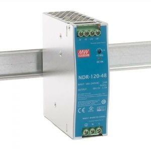 MEANWELL- NDR-120-48 48Vdc 2.5Amp DIN Rail  Ray Montaj