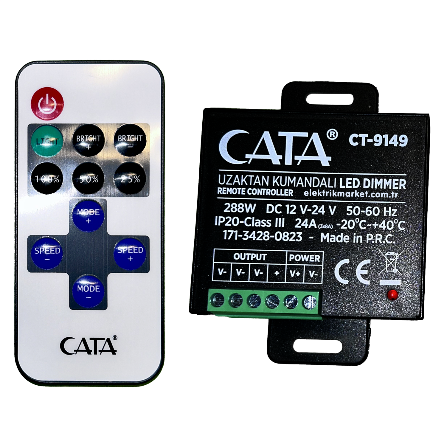 CATA 12v-24v Uzaktan Kumandalı 24A Led Dimmer CT-9149