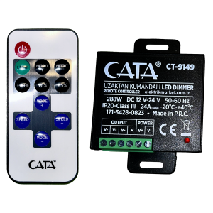 CATA 12v-24v Uzaktan Kumandalı 24A Led Dimmer CT-9149