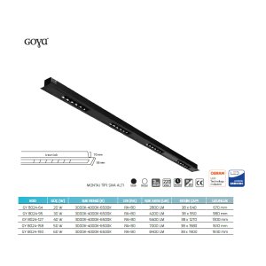 Goya  Sıva Altı ve Sarkıt Lineer Armatür 7X5,5 cm - GY 8024