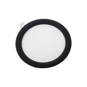 ZMR 15W Siyah Kasa Yuvarlak Slim Led Panel Aluminyum Soğutuculu 6500 Kelvin ZMR-205/S.