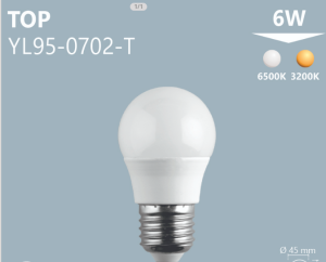 Noas 6W 3200K Gün Işığı Top Led Ampul YL95 0702 T