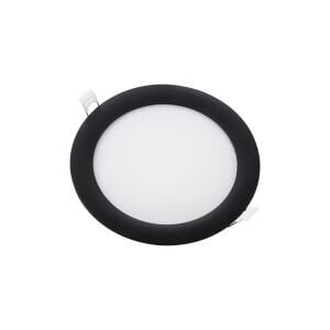 ZMR 12W Siyah Kasa Yuvarlak Slim Led Panel Aluminyum Soğutuculu ZMR-204/S.