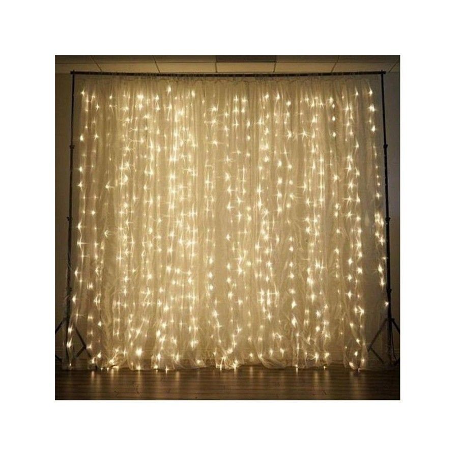 ACK Lüks Seri 65W 40 adet Flashlı LED Perde 3000K AS90-00300F 2x2 Metre Perde 400 Led Dış Mekan