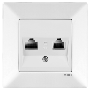 Viko Meridian Data-Numeris Telefon Prizi (RJ45-CAT6-RJ11) (Çerçeve Hariç) - Beyaz