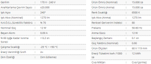 Cata 6400K Beyaz Işık 12W Sensörlü Led Ampul CT-4259