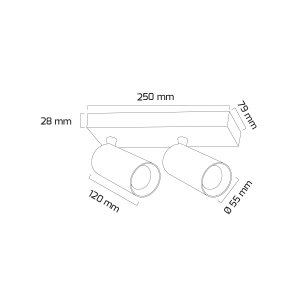 Goya Dimlenebilir 2x14W 6500K Beyaz Işık Led Ray Spot GY 3635B Dim