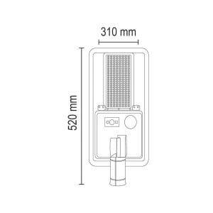 Forlife 120W 6500K-3200K Solar Sokak Armatürü FL-3349