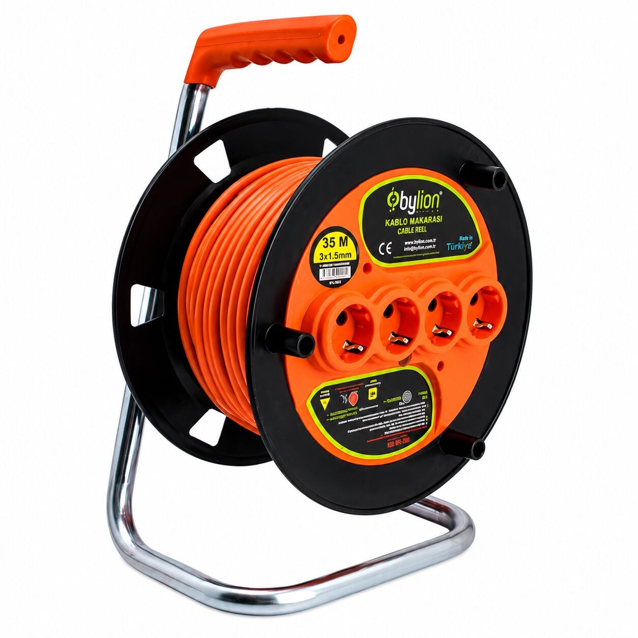 Bylion Plastik Makara 40 M 3x2,5 MM TTR Kablo