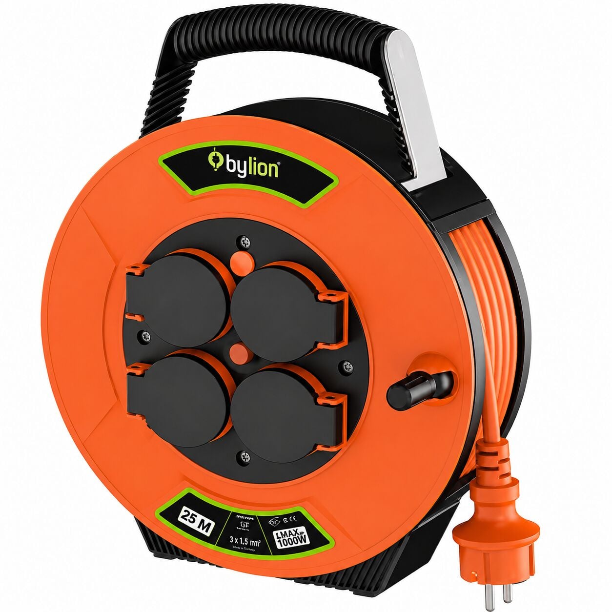 Bylion Plastik Makara 10 M 3x1,5 MM TTR Kablo Kapaklı 1