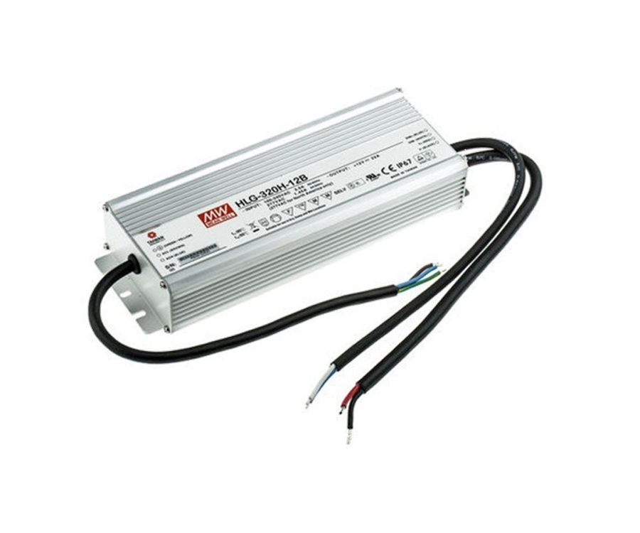 MEANWELL- HLG-320H-12B 	12Vdc 22.0Amp Dimming  Led Sürücü - Güç kaynağı