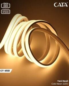 Cata 220V Amber  Yüksek Lümen Cob Neon Led Aydınlatma CT-4561A
